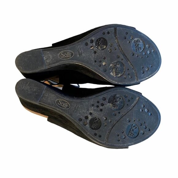 Sofft Maize Sandals Shoes Black Leather Lace Up Open Toe 7 - Picture 5 of 8